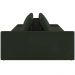 Sofá Ilha Modular Para Sala 232cm com Puff Dublin K01 Veludo Verde TA7052 e Sintético Preto TF7036
