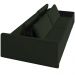 Sofá Ilha Modular Para Sala 232cm com Puff Dublin K01 Veludo Verde TA7052 e Sintético Preto TF7036