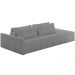 Sofá Ilha Modular Para Sala 252cm com Puff Dublin K01 Bouclê Cinza - Lyam Decor