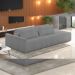 Sofá Ilha Modular Para Sala 252cm com Puff Dublin K01 Bouclê Cinza - Lyam Decor