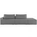 Sofá Ilha Modular Para Sala 252cm com Puff Dublin K01 Bouclê Cinza - Lyam Decor
