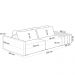 Sofá Ilha Modular Para Sala 252cm com Puff Dublin K01 Bouclê Cinza - Lyam Decor