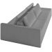 Sofá Ilha Modular Para Sala 252cm com Puff Dublin K01 Bouclê Cinza - Lyam Decor
