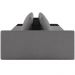 Sofá Ilha Modular Para Sala 252cm com Puff Dublin K01 Bouclê Cinza e Sintético Preto - Lyam Decor