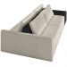 Sofá Ilha Modular Para Sala 252cm com Puff Dublin K01 Bouclê Creme e Sintético Preto - Lyam Decor