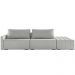 Sofá Ilha Modular Para Sala 252cm com Puff Dublin K01 Linho Cinza - Lyam Decor
