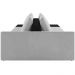 Sofá Ilha Modular Para Sala 252cm com Puff Dublin K01 Veludo Cinza e Sintético Preto - Lyam Decor