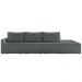 Sofá Ilha Modular Para Sala 312cm com Puff Dublin K01 Bouclê Cinza - Lyam Decor