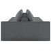 Sofá Ilha Modular Para Sala 312cm com Puff Dublin K01 Bouclê Cinza - Lyam Decor