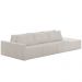 Sofá Ilha Modular Para Sala 312cm com Puff Dublin K01 Bouclê Creme - Lyam Decor