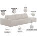 Sofá Ilha Modular Para Sala 312cm com Puff Dublin K01 Bouclê Creme - Lyam Decor