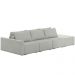 Sofá Ilha Modular Para Sala 312cm com Puff Dublin K01 Linho Cinza - Lyam Decor