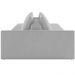 Sofá Ilha Modular Para Sala 312cm com Puff Dublin K01 Veludo Cinza - Lyam Decor