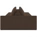 Sofá Ilha Modular Para Sala 312cm com Puff Dublin K01 Veludo Marrom - Lyam Decor