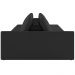 Sofá Ilha Modular Para Sala 312cm com Puff Dublin K01 Veludo Preto e Sintético Preto - Lyam Decor