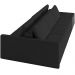 Sofá Ilha Modular Para Sala 312cm com Puff Dublin K01 Veludo Preto e Sintético Preto - Lyam Decor