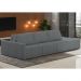 Sofá Ilha Modular Para Sala 342cm com Puff Dublin K01 Bouclê Cinza - Lyam Decor
