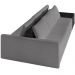 Sofá Ilha Modular Para Sala 342cm com Puff Dublin K01 Bouclê Cinza e Sintético Preto - Lyam Decor