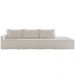 Sofá Ilha Modular Para Sala 342cm com Puff Dublin K01 Bouclê Creme - Lyam Decor