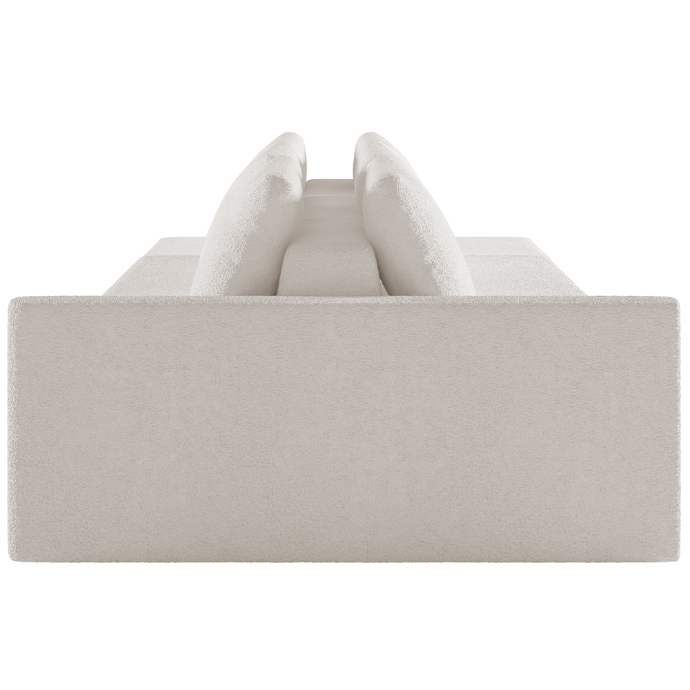 Sofá Ilha Modular Para Sala 342cm com Puff Dublin K01 Bouclê Creme - Lyam Decor