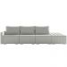 Sofá Ilha Modular Para Sala 342cm com Puff Dublin K01 Linho Cinza - Lyam Decor