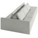 Sofá Ilha Modular Para Sala 342cm com Puff Dublin K01 Linho Cinza - Lyam Decor