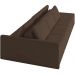 Sofá Ilha Modular Para Sala 342cm com Puff Dublin K01 Veludo Marrom - Lyam Decor