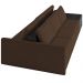 Sofá Ilha Modular Para Sala 342cm com Puff Dublin K01 Veludo Marrom TA7031 e Sintético Preto TF7036