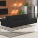 Sofá Ilha Modular Para Sala 342cm com Puff Dublin K01 Veludo Preto - Lyam Decor