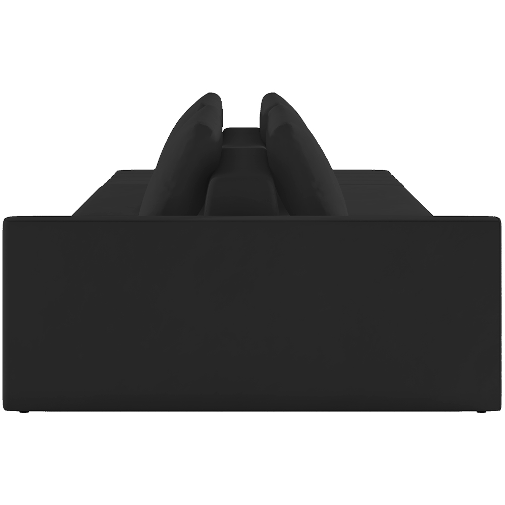 Sofá Ilha Modular Para Sala 342cm com Puff Dublin K01 Veludo Preto - Lyam Decor
