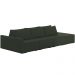 Sofá Ilha Modular Para Sala 342cm com Puff Dublin K01 Veludo Verde - Lyam Decor