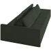 Sofá Ilha Modular Para Sala 342cm com Puff Dublin K01 Veludo Verde - Lyam Decor