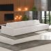 Sofá Ilha Modular Para Sala 392cm com Puff Dublin K01 Bouclê Creme - Lyam Decor
