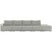 Sofá Ilha Modular Para Sala 392cm com Puff Dublin K01 Linho Cinza - Lyam Decor