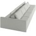 Sofá Ilha Modular Para Sala 392cm com Puff Dublin K01 Linho Cinza - Lyam Decor