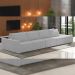 Sofá Ilha Modular Para Sala 392cm com Puff Dublin K01 Veludo Cinza - Lyam Decor