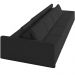 Sofá Ilha Modular Para Sala 392cm com Puff Dublin K01 Veludo Preto - Lyam Decor