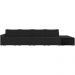 Sofá Ilha Modular Para Sala 392cm com Puff Dublin K01 Veludo Preto e Sintético Preto - Lyam Decor