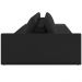 Sofá Ilha Modular Para Sala 392cm com Puff Dublin K01 Veludo Preto e Sintético Preto - Lyam Decor
