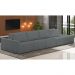 Sofá Ilha Modular Para Sala 432cm com Puff Dublin K01 Bouclê Cinza - Lyam Decor