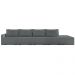 Sofá Ilha Modular Para Sala 432cm com Puff Dublin K01 Bouclê Cinza - Lyam Decor