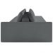 Sofá Ilha Modular Para Sala 432cm com Puff Dublin K01 Bouclê Cinza - Lyam Decor
