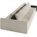 Sofá Ilha Modular Para Sala 432cm com Puff Dublin K01 Bouclê Creme e Sintético Preto - Lyam Decor