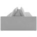 Sofá Ilha Modular Para Sala 432cm com Puff Dublin K01 Veludo Cinza - Lyam Decor