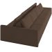 Sofá Ilha Modular Para Sala 432cm com Puff Dublin K01 Veludo Marrom - Lyam Decor