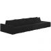 Sofá Ilha Modular Para Sala 432cm com Puff Dublin K01 Veludo Preto - Lyam Decor