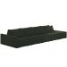 Sofá Ilha Modular Para Sala 432cm com Puff Dublin K01 Veludo Verde - Lyam Decor