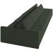 Sofá Ilha Modular Para Sala 432cm com Puff Dublin K01 Veludo Verde - Lyam Decor