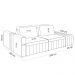 Sofá Ilha com Puff para Sala Living 245cm Amber M03 Bouclê Branco - Lyam Decor
