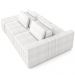 Sofá Ilha com Puff para Sala Living 245cm Amber M03 Bouclê Branco - Lyam Decor